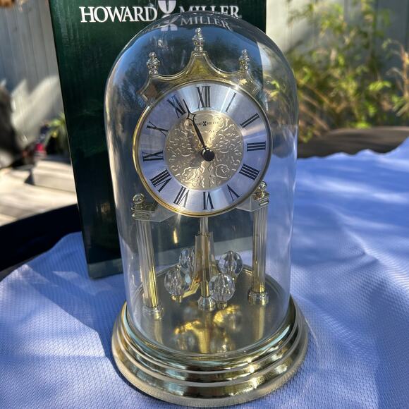 New! Howard Miller Christina Table Clock Polished Brass - 645690 - Picture 1 of 12